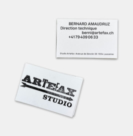 Visit cards for Artefax